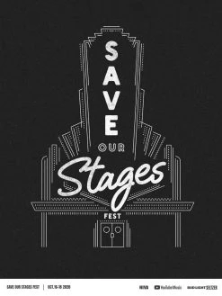 NIVA New Merch Save Our Stages Fest - Double Sided Hand Screen-Printed Poster
