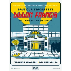 NIVA New Merch Dillon Francis Live At Teragram Ballroom - Hand Screen-Printed Poster
