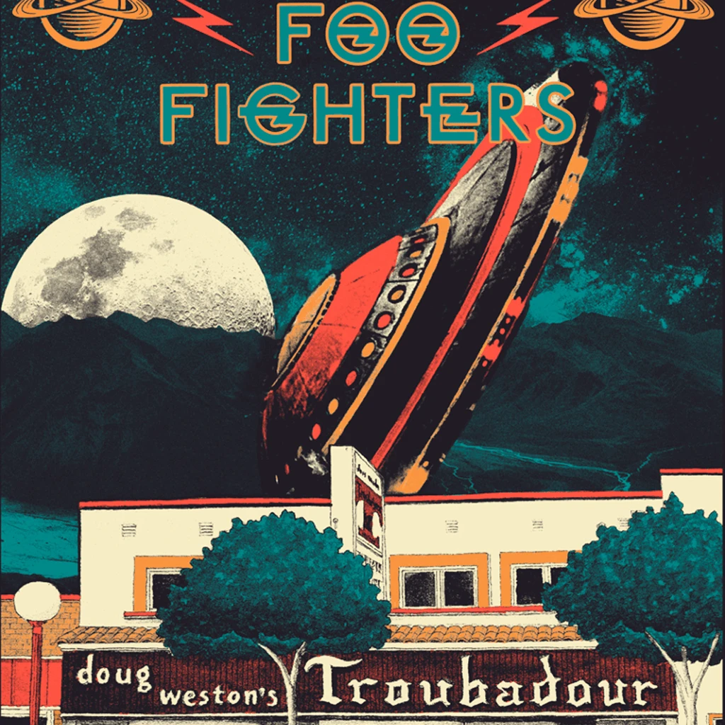 NIVA Foo Fighters Live At Troubadour - Hand Screen-Printed Poster New Merch 2 NIVA Foo Fighters Live At Troubadour - Hand Screen-Printed Poster New Merch