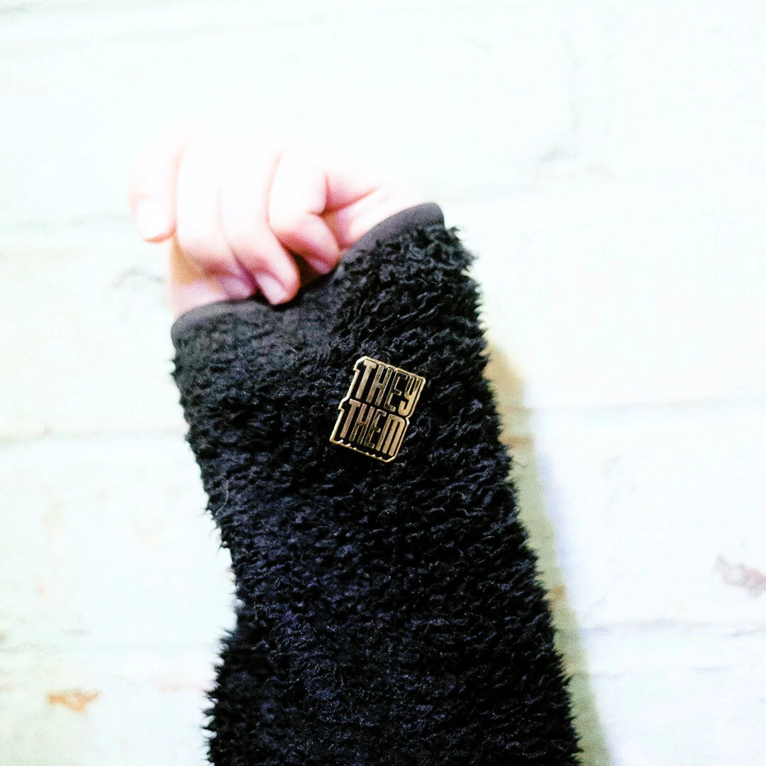 Autostraddle They/Them Pronoun Pin 2 Autostraddle They/Them Pronoun Pin