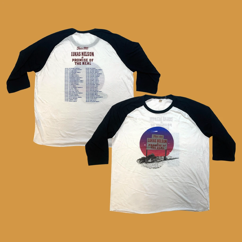 Lukas Nelson & Promise Of The Real New Merch 2021 Tour Baseball T-Shirt 1 Lukas Nelson & Promise Of The Real New Merch 2021 Tour Baseball T-Shirt