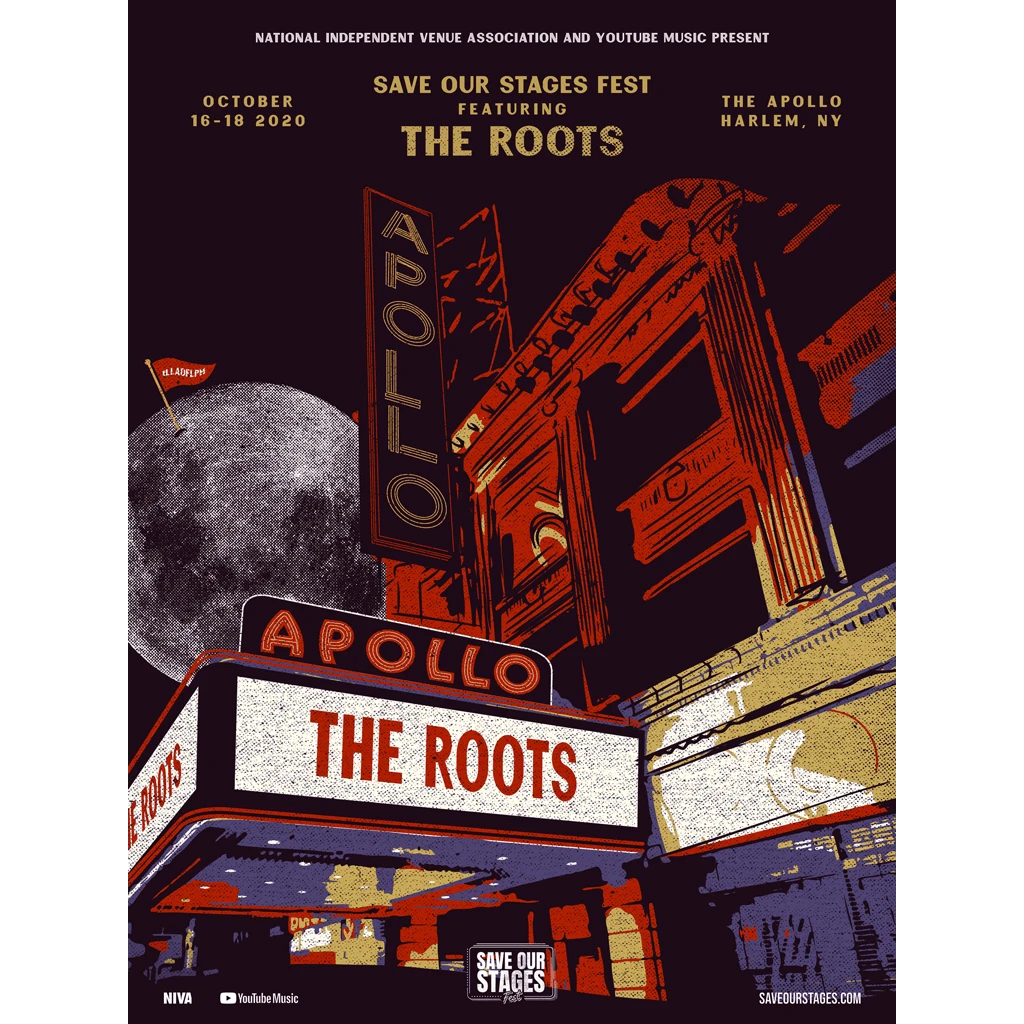NIVA The Roots Live At Apollo Theater - Hand Screen-Printed Poster 1 NIVA The Roots Live At Apollo Theater - Hand Screen-Printed Poster