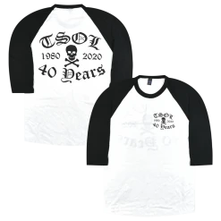 T.S.O.L. 40 Years Baseball T-Shirt New Merch