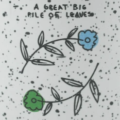 A Great Big Pile Of Leaves New Merch Blue & Green Flower Coffee Mug
