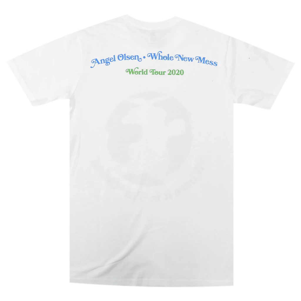Angel Olsen Whole New Mess 2020 Tour White T-Shirt New Merch 3 Angel Olsen Whole New Mess 2020 Tour White T-Shirt New Merch