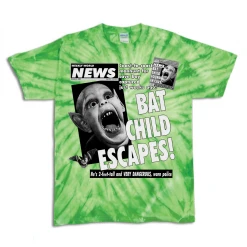 Weekly World News Bat Child Escapes Tie Dye T-Shirt New Merch