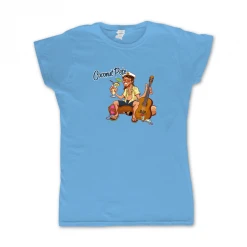 Broken Lizard New Merch Coconut Pete Women's Light Blue T-Shirt