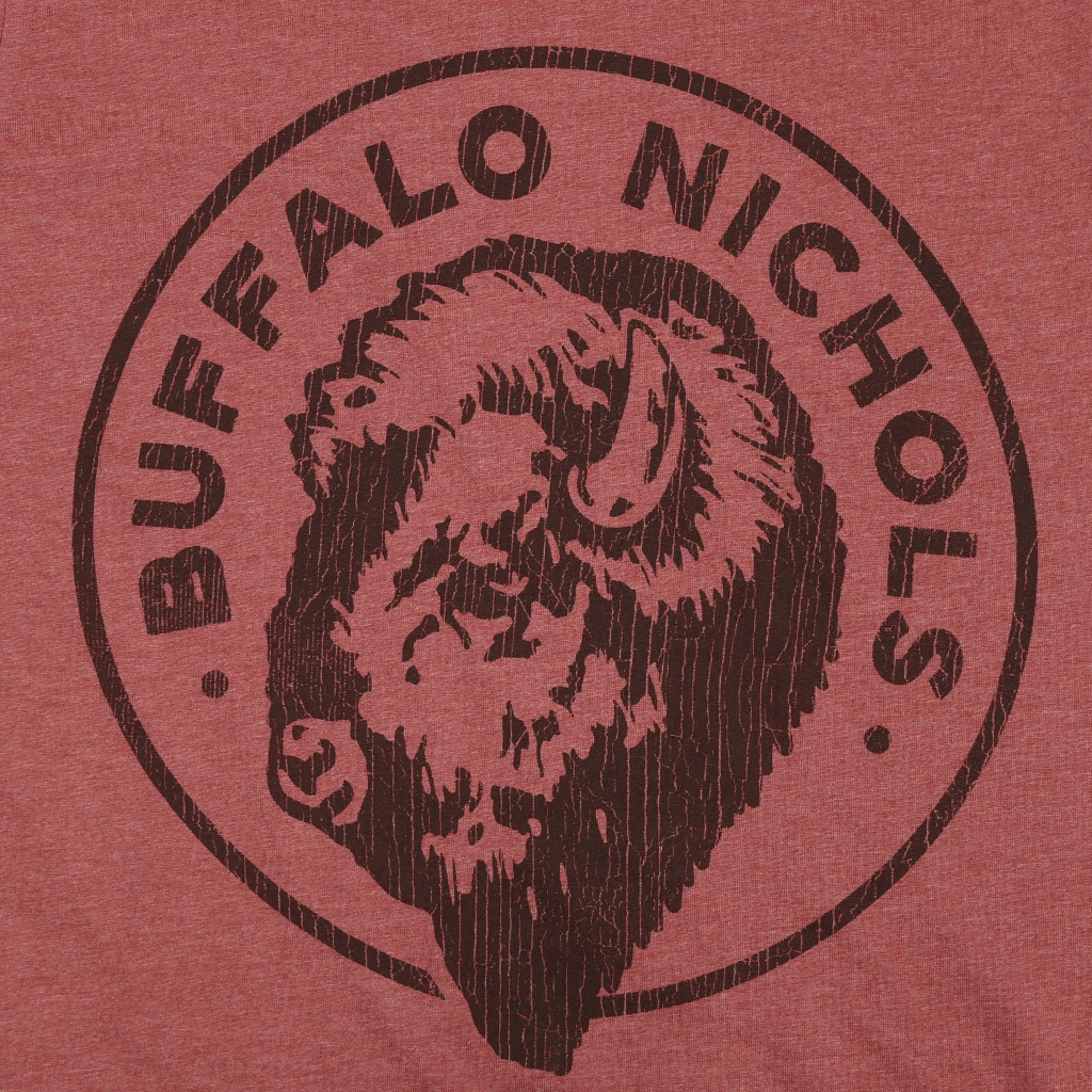 Buffalo Nichols New Merch Merit Badge Heather Clay T-Shirt 2 Buffalo Nichols New Merch Merit Badge Heather Clay T-Shirt