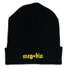 Meg & Dia Script Black Beanie