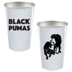 Black Pumas Double Puma Stainless Steel Pint Cups 11 Black Pumas Double Puma Stainless Steel Pint Cups
