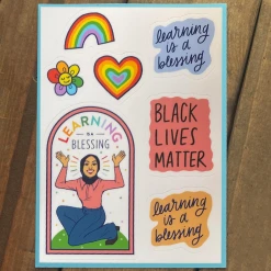 New Merch Blair Imani Sticker Sheet Set 7 New Merch Blair Imani Sticker Sheet Set