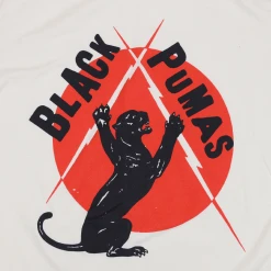 Black Pumas Lightning Cream T-Shirt New Merch