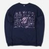 Diet Cig New Merch Dogs With Glasses Navy Pullover Sweatshirt