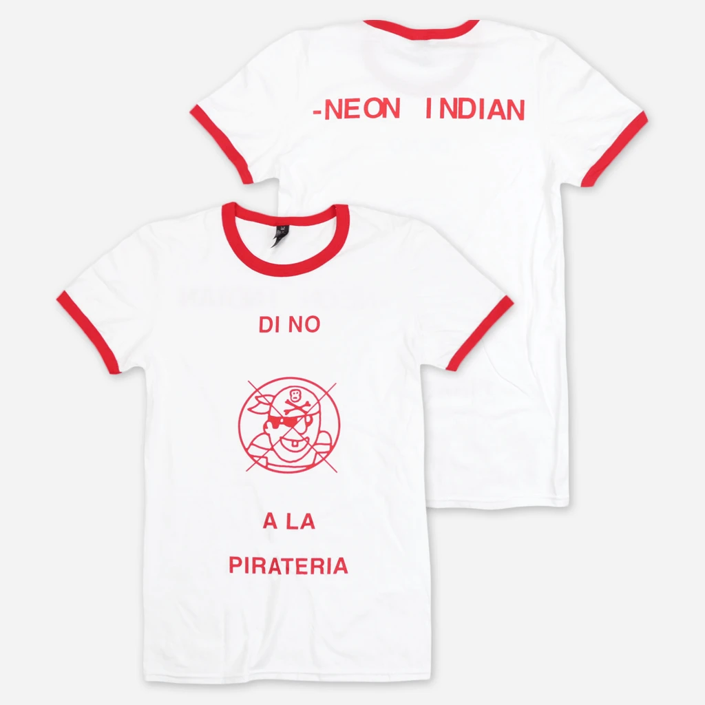 Neon Indian Di No A La Pirateria Ringer T-Shirt New Merch 1 Neon Indian Di No A La Pirateria Ringer T-Shirt New Merch