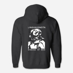 Lingua Ignota Disease Of Men Black Zip Up Hoodie New Merch