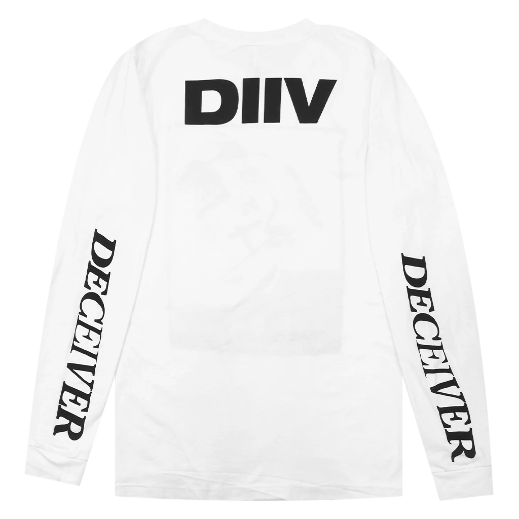 DIIV Deceiver Horsehead Long Sleeve White T-Shirt New Merch 5 DIIV Deceiver Horsehead Long Sleeve White T-Shirt New Merch