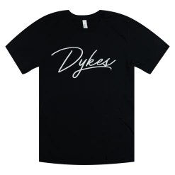 Autostraddle New Merch Team Dykes Black Tee