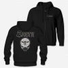 Earth Honey Skull Black Zip Hoodie