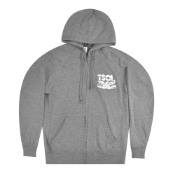 T.S.O.L. Logo Grey Zip Hoodie New Merch