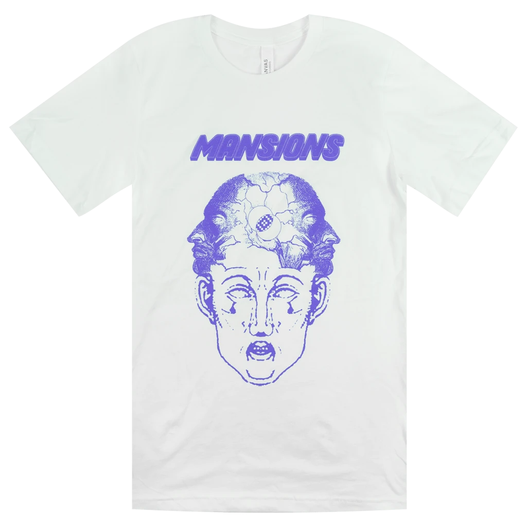 Mansions Double Header White T-Shirt New Merch 1 Mansions Double Header White T-Shirt New Merch