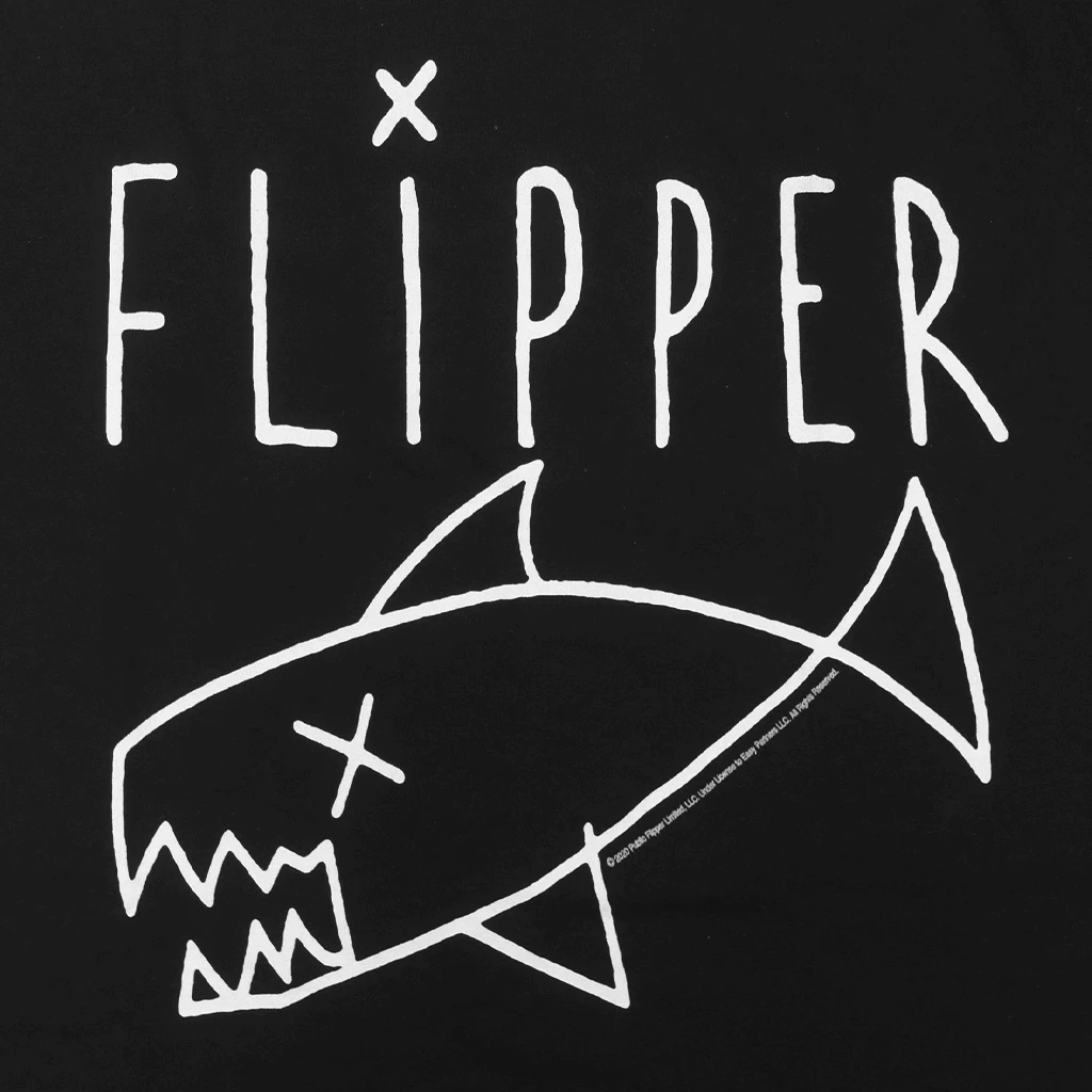 Flipper New Merch Classic Long Fish Logo Black T-Shirt 2 Flipper New Merch Classic Long Fish Logo Black T-Shirt