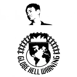 Globe Hell Warning World Wide Nate White Long Sleeve T-Shirt New Merch