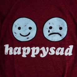 Meg & Dia Happy Sad Cardinal Triblend Sweatshirt New Merch