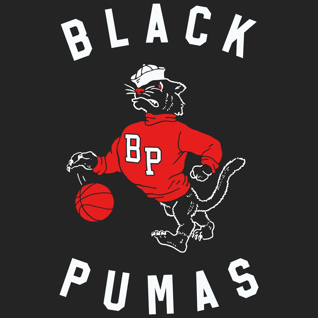 Black Pumas Hoops Puma Black T-Shirt New Merch 2 Black Pumas Hoops Puma Black T-Shirt New Merch