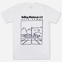 Rolling Blackouts Coastal Fever New Merch Hope Downs White T-Shirt