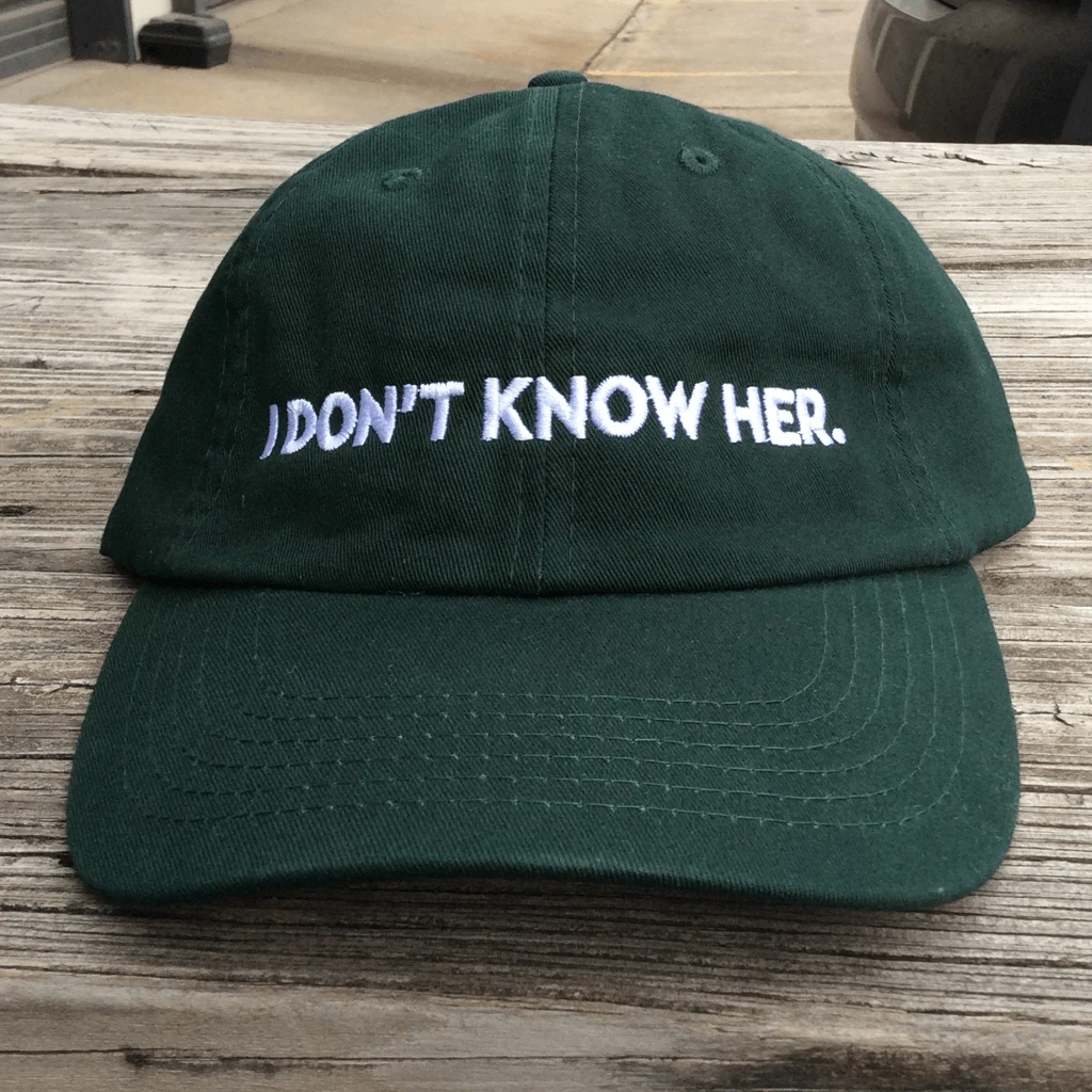 Who? Weekly I Don't Know Her Green Dad Hat 1 Who? Weekly I Don't Know Her Green Dad Hat