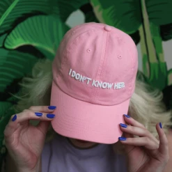 Who? Weekly I Don't Know Her Pink Dad Hat New Merch 5 Who? Weekly I Don't Know Her Pink Dad Hat New Merch