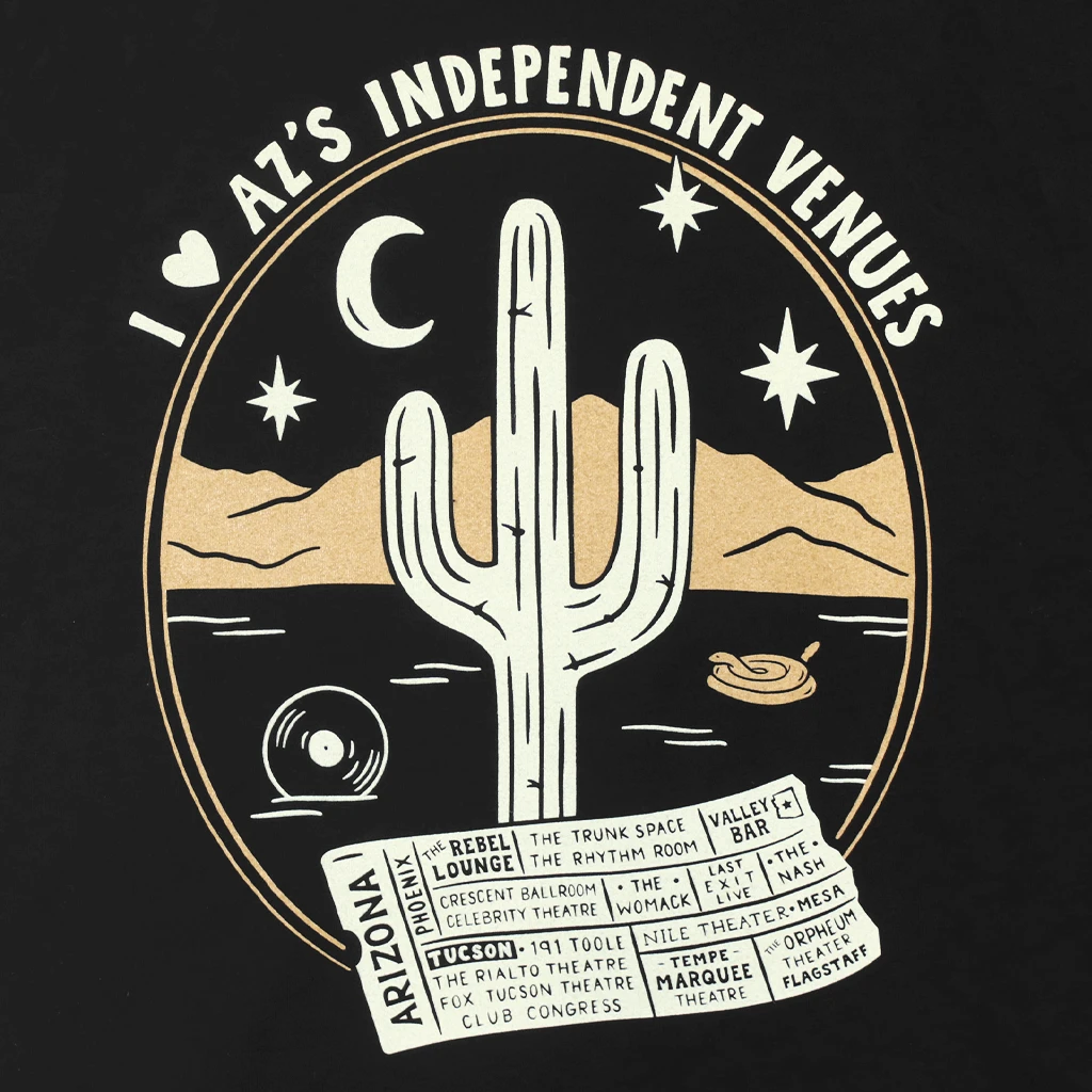 New Merch I Heart AZ's Venues Black T-Shirt 3 New Merch I Heart AZ's Venues Black T-Shirt