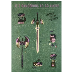 Jenny Owen Youngs New Merch It's Dangerous To Go Alone Sticker Sheet