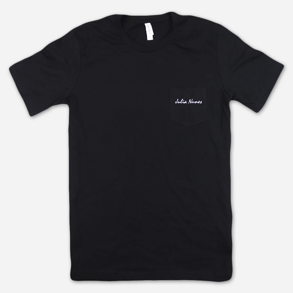 Julia Nunes Black Pocket T-Shirt 1 Julia Nunes Black Pocket T-Shirt