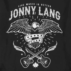 Jonny Lang Eagle Black Zip Hoodie New Merch