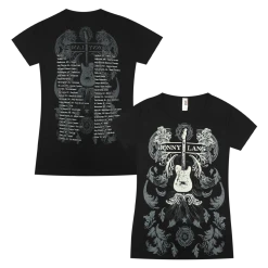 Jonny Lang New Merch Guitar Tour Women's Black T-Shirt