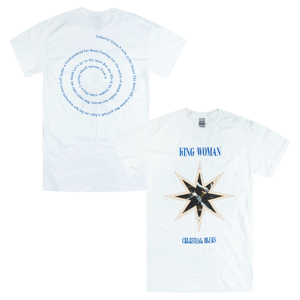 King Woman KW Celestial Blues White Short Sleeve 1 King Woman KW Celestial Blues White Short Sleeve