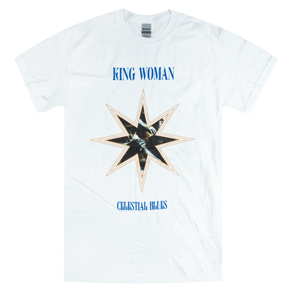 King Woman KW Celestial Blues White Short Sleeve 2 King Woman KW Celestial Blues White Short Sleeve
