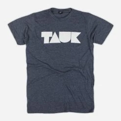 TAUK New Merch Logo Heather Navy Poly-Cotton T-Shirt