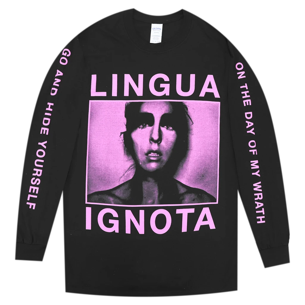 Lingua Ignota Go And Hide Yourself Black Long Sleeve T-Shirt New Merch 1 Lingua Ignota Go And Hide Yourself Black Long Sleeve T-Shirt New Merch
