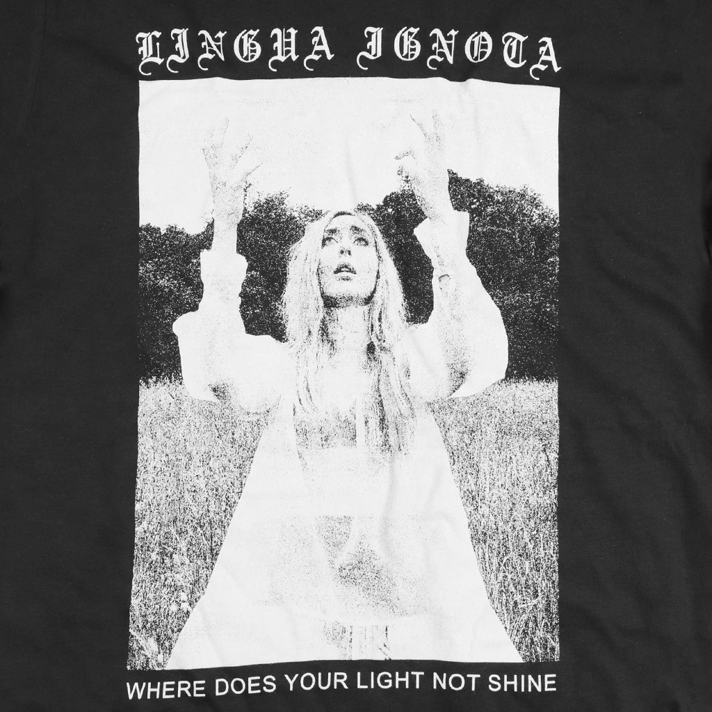 Lingua Ignota New Merch Light Not Shine Black T-Shirt 2 Lingua Ignota New Merch Light Not Shine Black T-Shirt