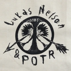 Lukas Nelson & Promise Of The Real Broken Arrow Sketch Natural Tote New Merch