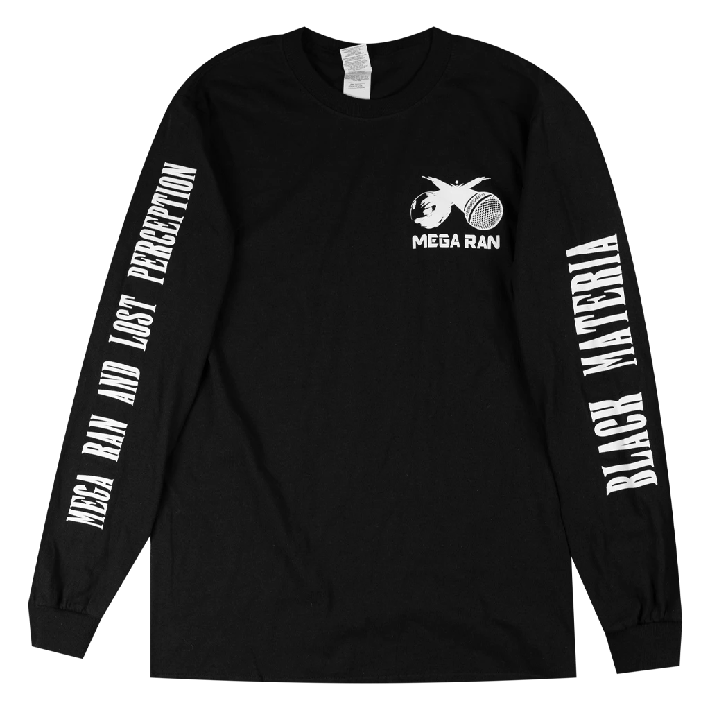 Mega Ran New Merch Black Materia Long Sleeve T-Shirt (No Back Print) 1 Mega Ran New Merch Black Materia Long Sleeve T-Shirt (No Back Print)