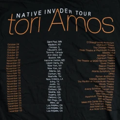 Tori Amos New Merch Native Invader 2017 Tour Black T-Shirt 10 Tori Amos New Merch Native Invader 2017 Tour Black T-Shirt