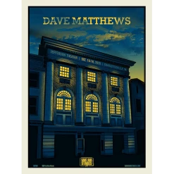 NIVA Dave Matthews Live At Jefferson Theater - Hand Screen-Printed Poster New Merch