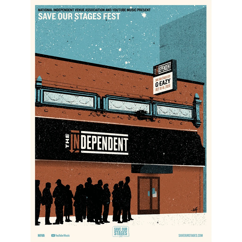 NIVA G-Eazy Live At The Independent - Hand Screen-Printed Poster 1 NIVA G-Eazy Live At The Independent - Hand Screen-Printed Poster