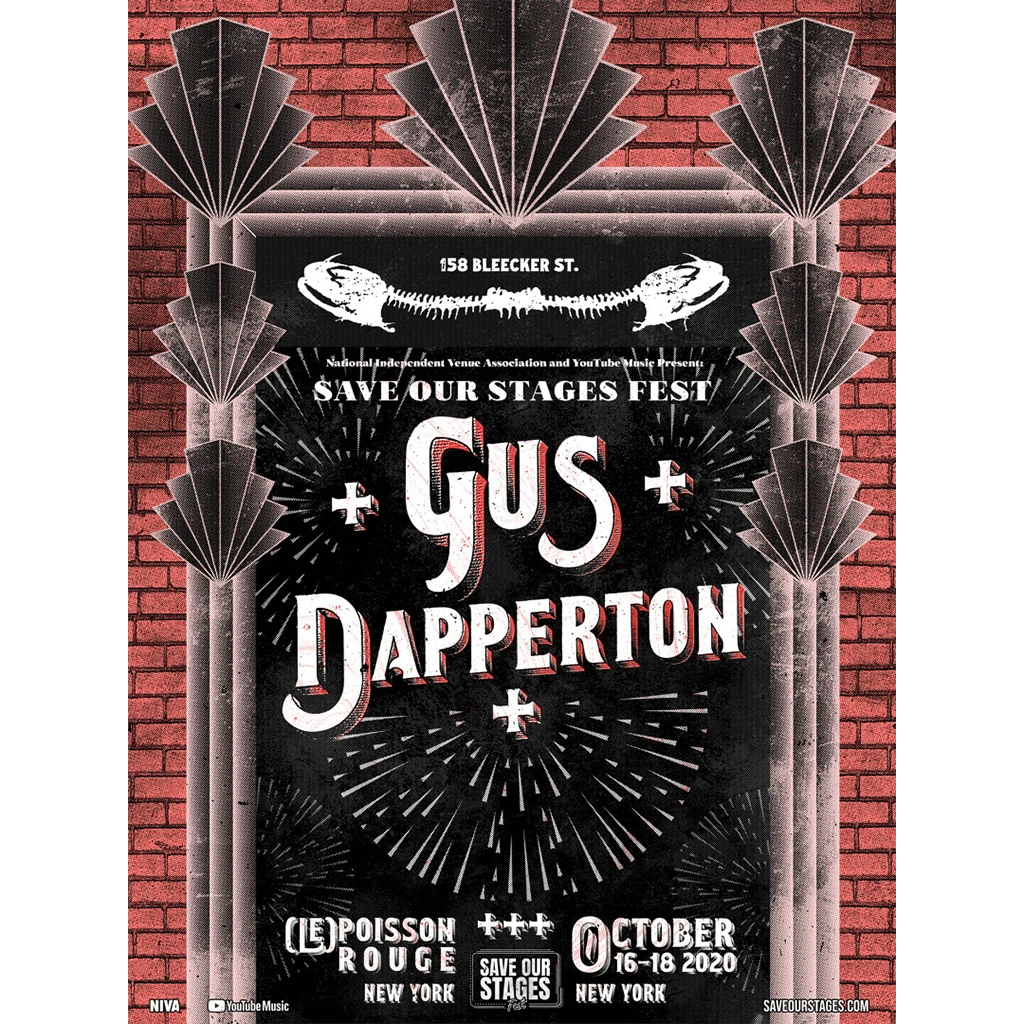 NIVA Gus Dapperton Live At (Le) Poisson Rouge - Hand Screen-Printed Poster New Merch 1 NIVA Gus Dapperton Live At (Le) Poisson Rouge - Hand Screen-Printed Poster New Merch