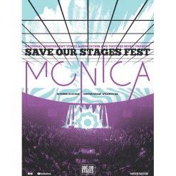 NIVA Monica Live At Center Stage - Hand Screen-Printed Poster
