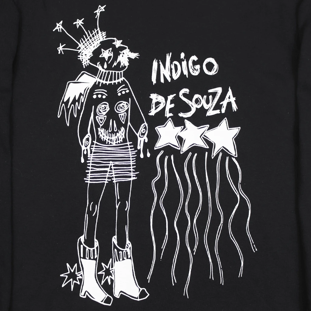 Indigo De Souza No Hands Black Long Sleeve T-Shirt 2 Indigo De Souza No Hands Black Long Sleeve T-Shirt