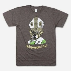 The Dismemberment Plan New Merch Pope Dog Heather Brown T-Shirt